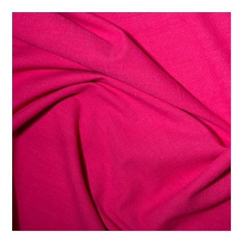 Washed Linen-Look Cotton Cerise