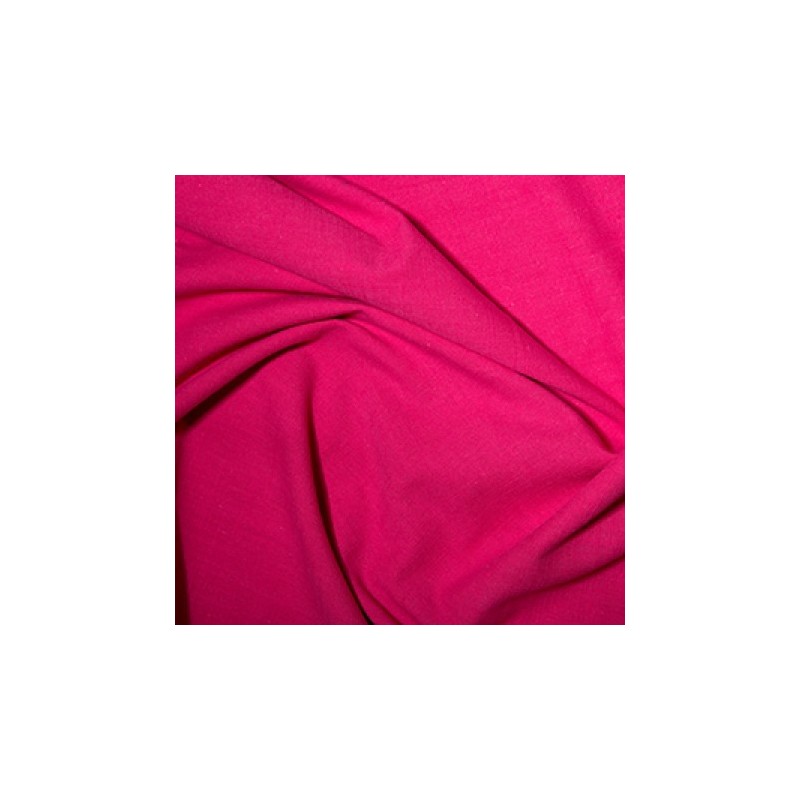 Washed Linen-Look Cotton Cerise