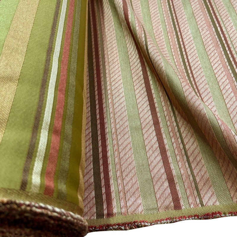 Clearance Striped Upholstery  Tudor Lime1