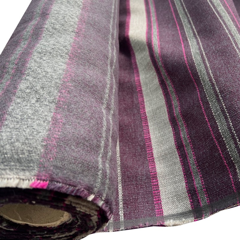 Clearance Striped Upholstery Pink & Grey Stripe1