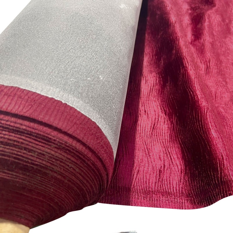 Clearance Polycotton Upholstery Burgundy Swirl 1