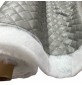 Quilted Fabric Leatherette Double Diamond Design Grey 1