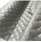 Quilted Fabric Leatherette Double Diamond Design Grey 2