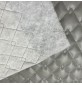 Quilted Fabric Leatherette Double Diamond Design Grey 4