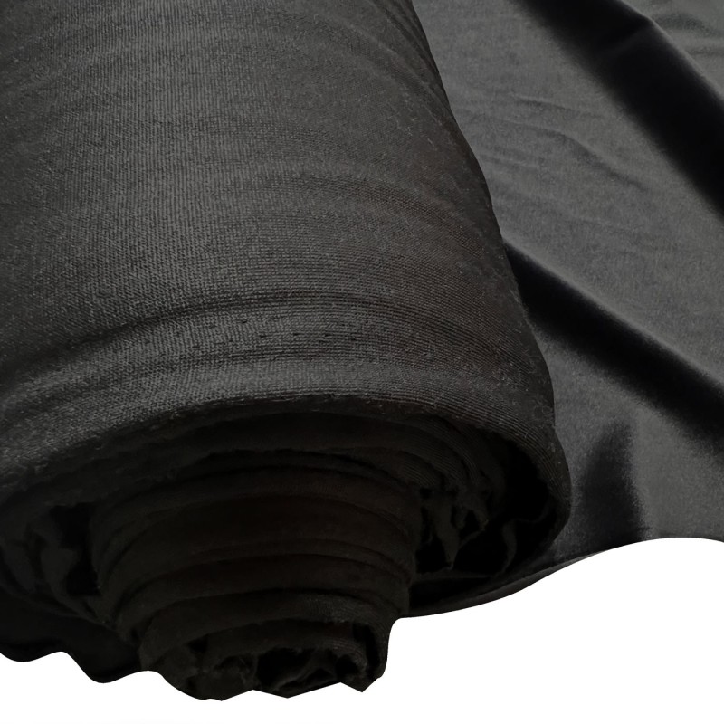 Velvet Velour Fabric Black 1