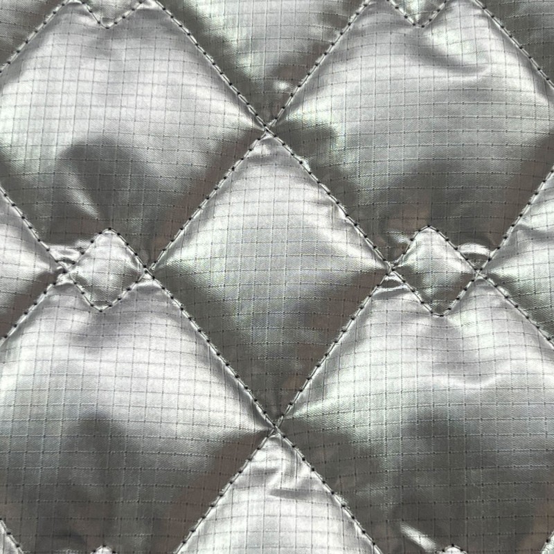 Qulted Metallic Quilted Ripstop Fabric3