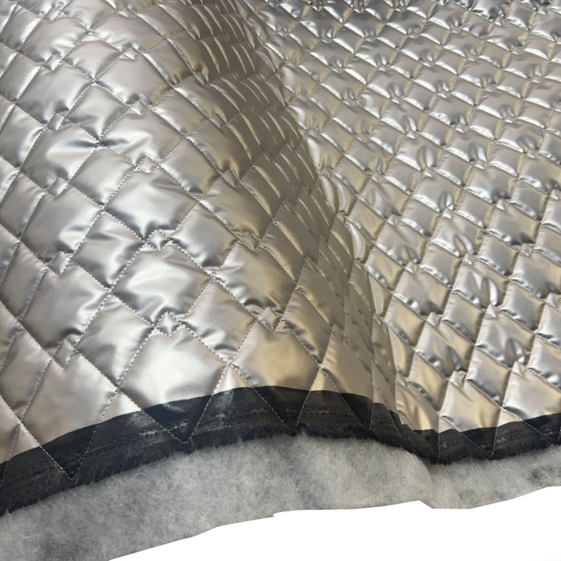 Qulted Metallic Quilted Ripstop Fabric 1