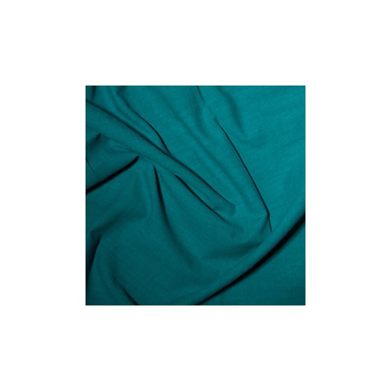 Washed Linen-Look Cotton Teal