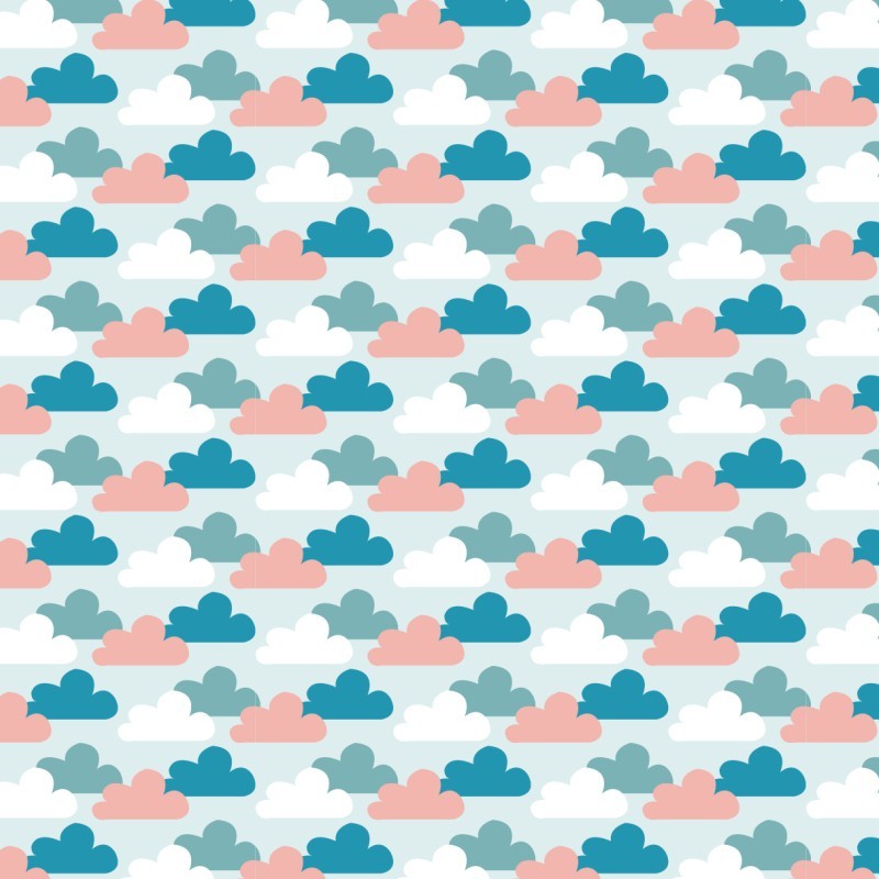 100% Cotton Vegetable Patch Quilting Fabric Clouds