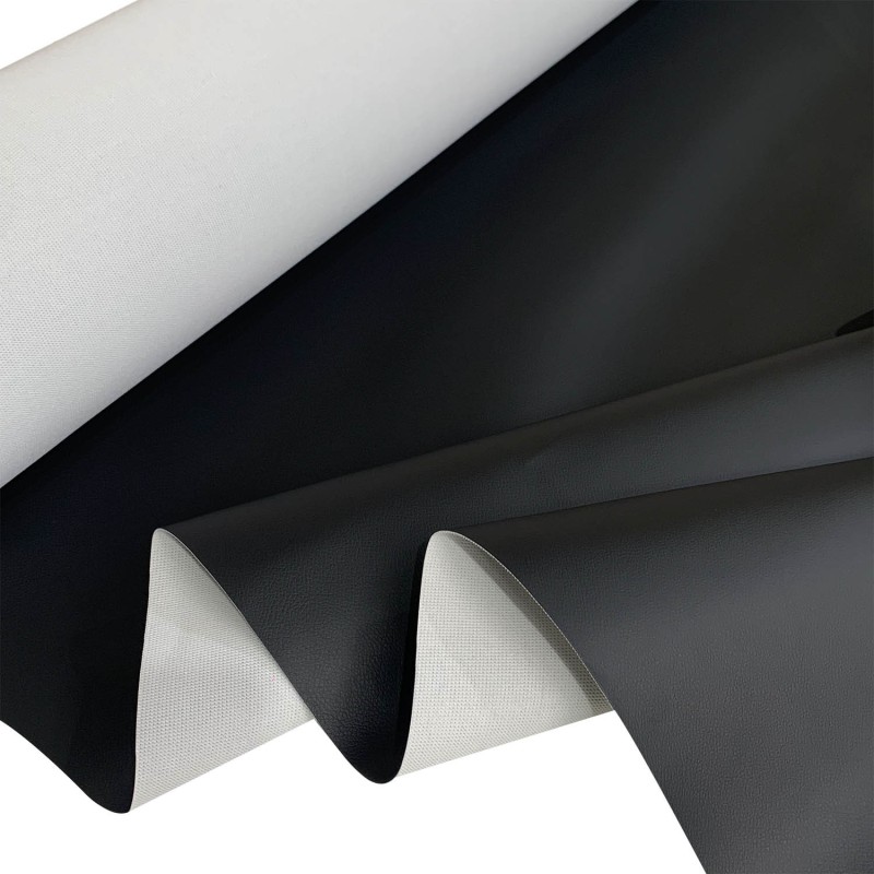 Marine Vinyl Leatherette Fabric Black 2