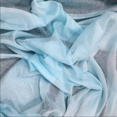 Fire Retardant Muslin 100% Cotton Fabric Powder Blue