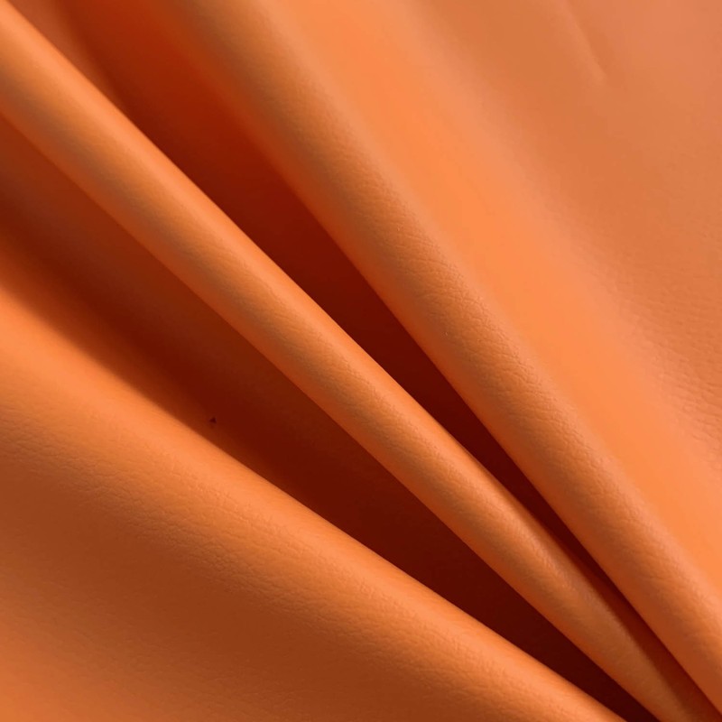 Marine Vinyl Leatherette Fabric Orange 3