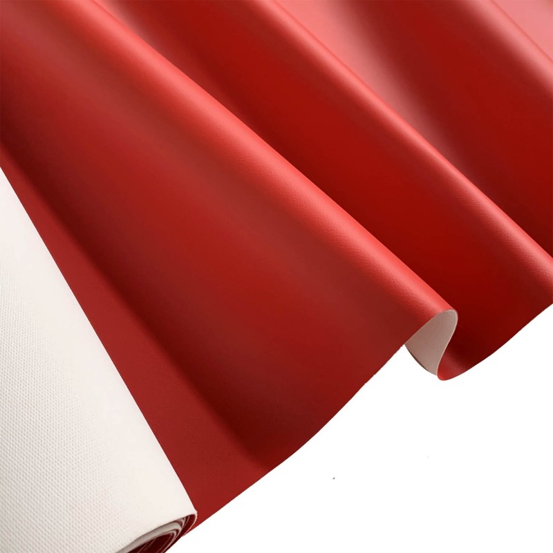 Marine Vinyl Leatherette Fabric Red 2