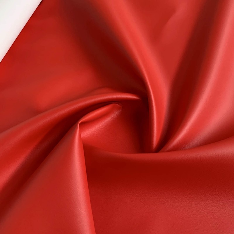 Marine Vinyl Leatherette Fabric Red 3