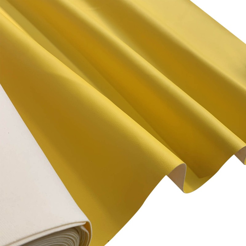 Marine Vinyl Leatherette Fabric Yellow2