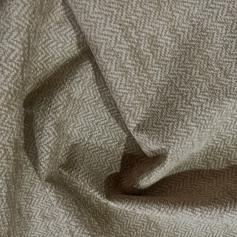 Clearance Polycotton Upholstery Chevron Oats3