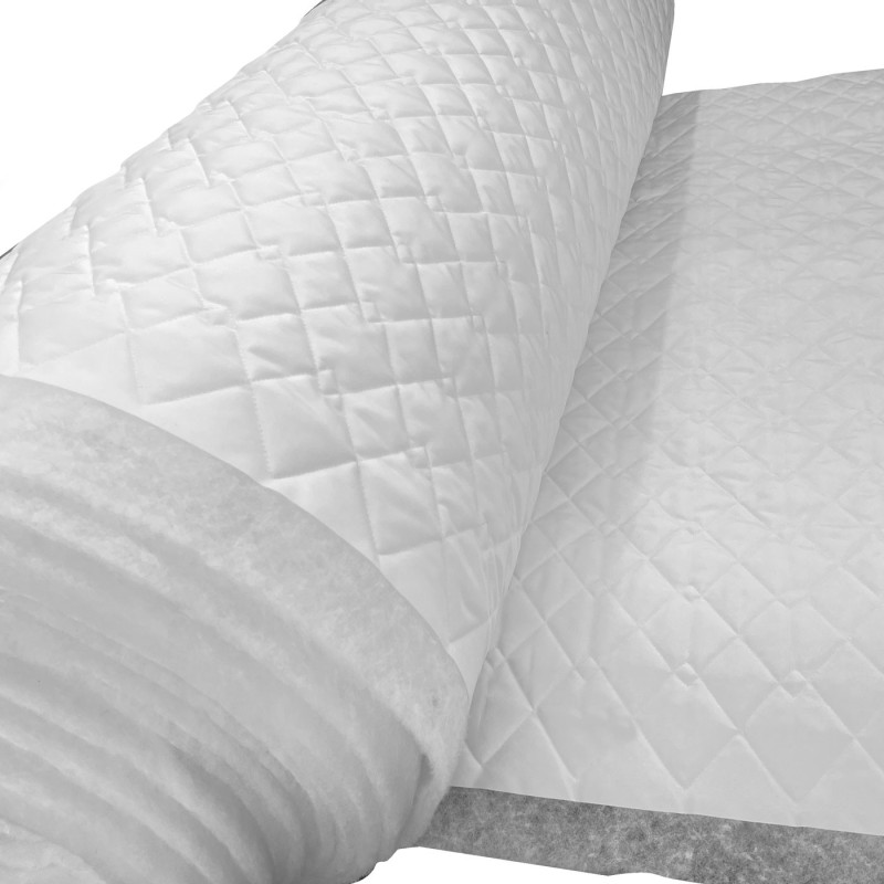 Double Sided Waterproof 4oz Quilted Fabric White 1