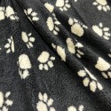 Sherpa Fleece Fabric Paw Prints