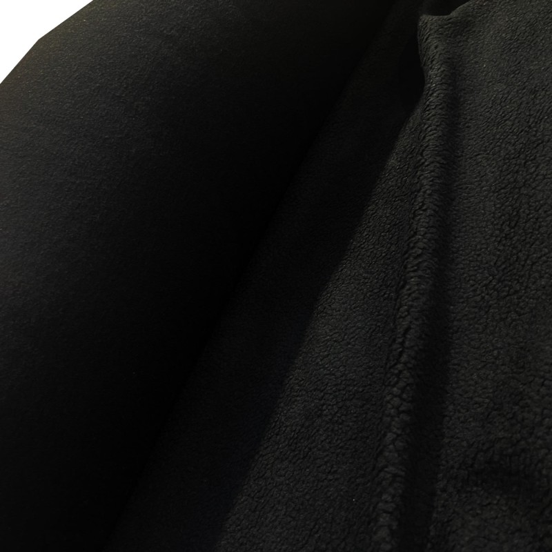 Sherpa Fleece Fabric SPECIAL Black 1