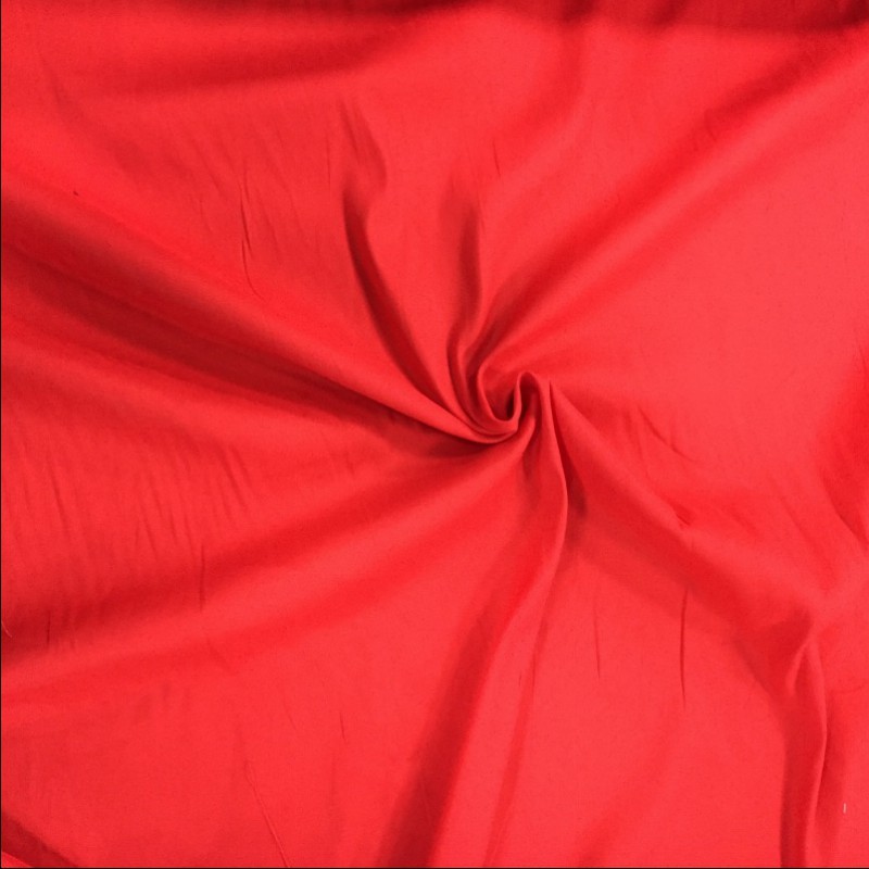 Cotton Stretch Sateen Dressweight Fabric Red