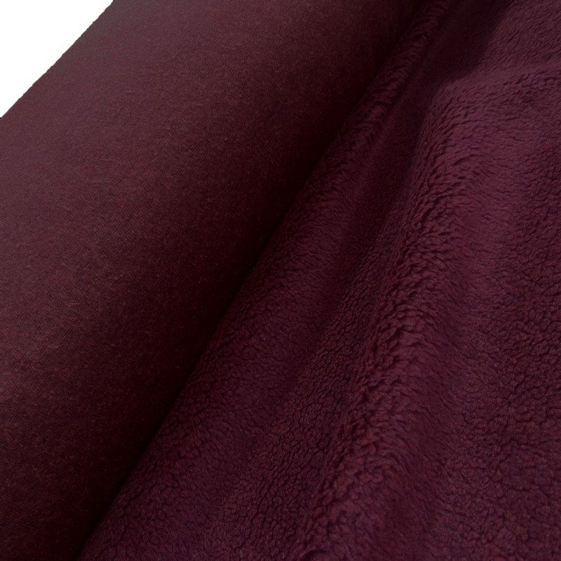 Sherpa Fleece Fabric SPECIAL OFFER Burgundy 1