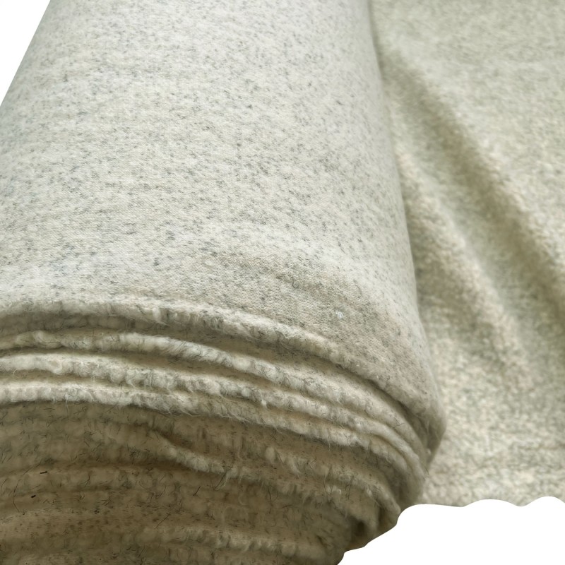 Sherpa Fleece Fabric SPECIAL OFFER Cream Grey Fleck 3