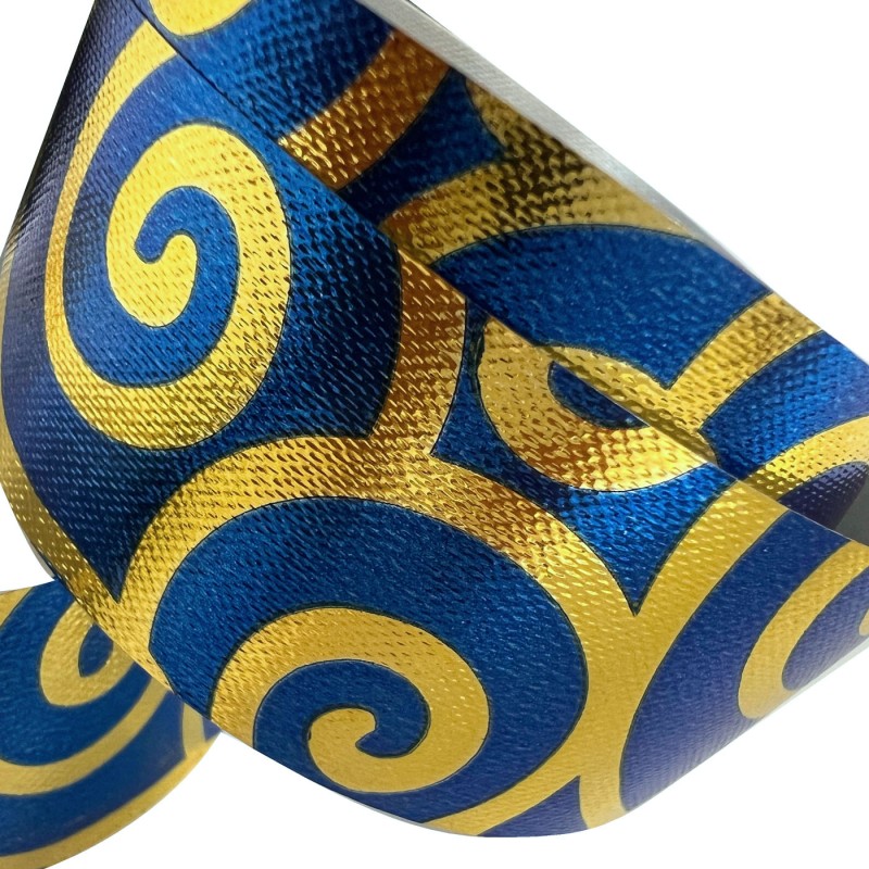 Polyester Ribbon Blue Swirl 3