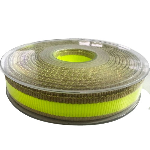 Fluorescent Polyester Ribbon Lime 1