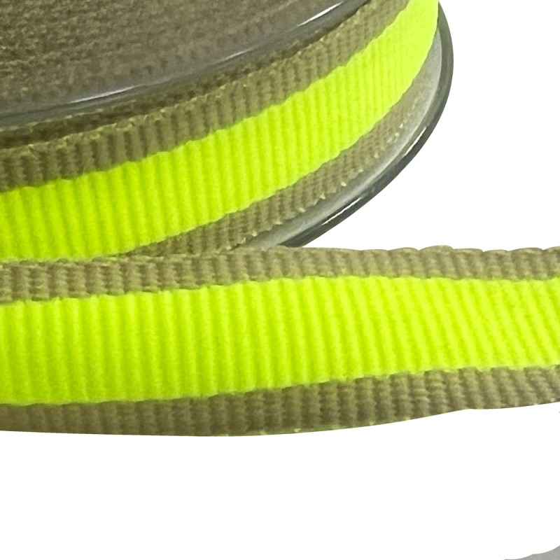 Fluorescent Polyester Ribbon Lime 3