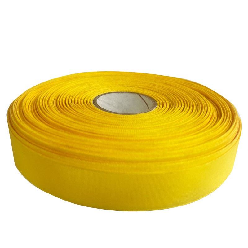 Polyester Ribbon 35 Meter Roll/ Ribbed/Yellow