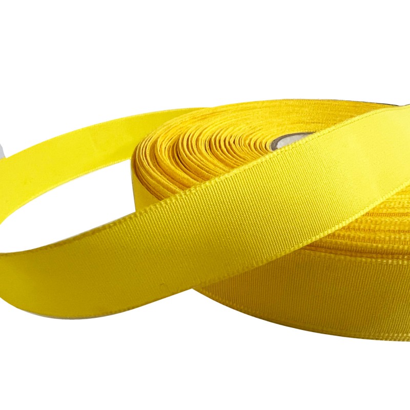 Polyester Ribbon 35 Meter Roll/ Ribbed/Yellow2