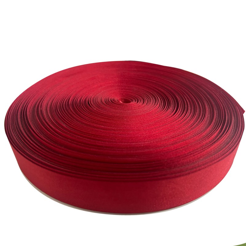 Polyester Ribbon 35 Meter Roll/ Ribbed/Red 1