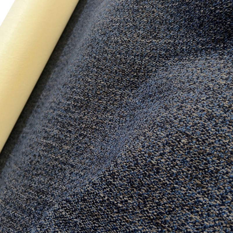 Clearance Polycotton Upholstery Blue Weave 1