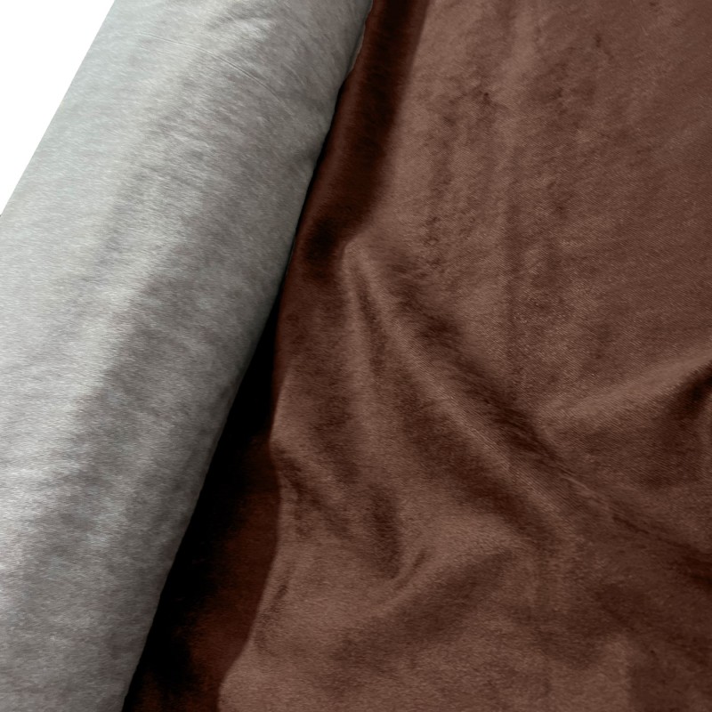 Clearance Polycotton Upholstery Brown Suede1