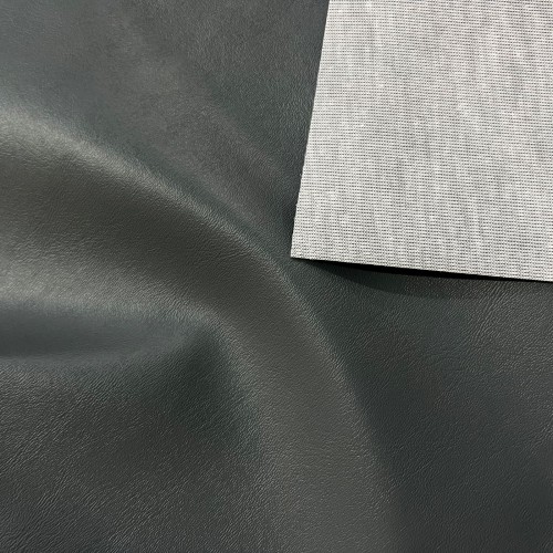 Black Leatherette Fabric Grey 2