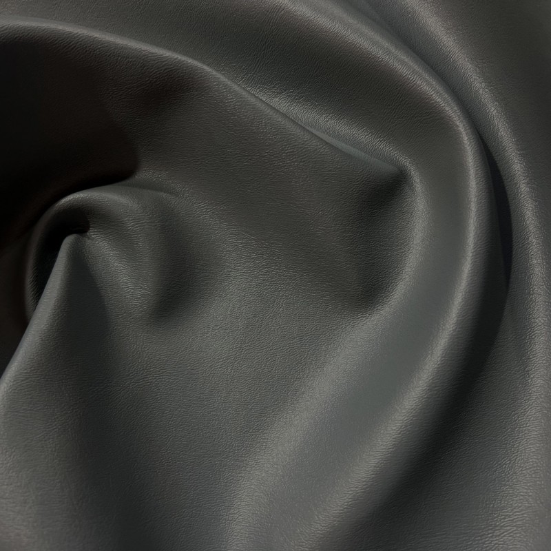 Black Leatherette Fabric Grey 1