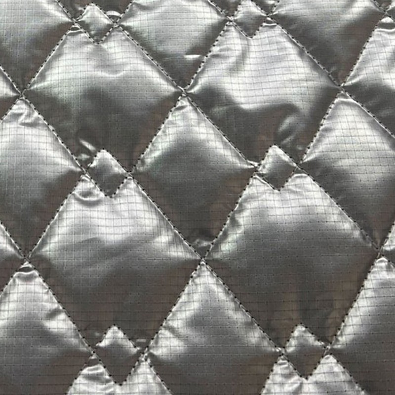 Qulted Metallic Quilted Ripstop Fabric  6