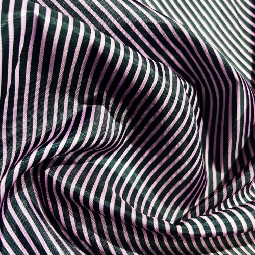 To Clear Pink Striped Lining Fabric