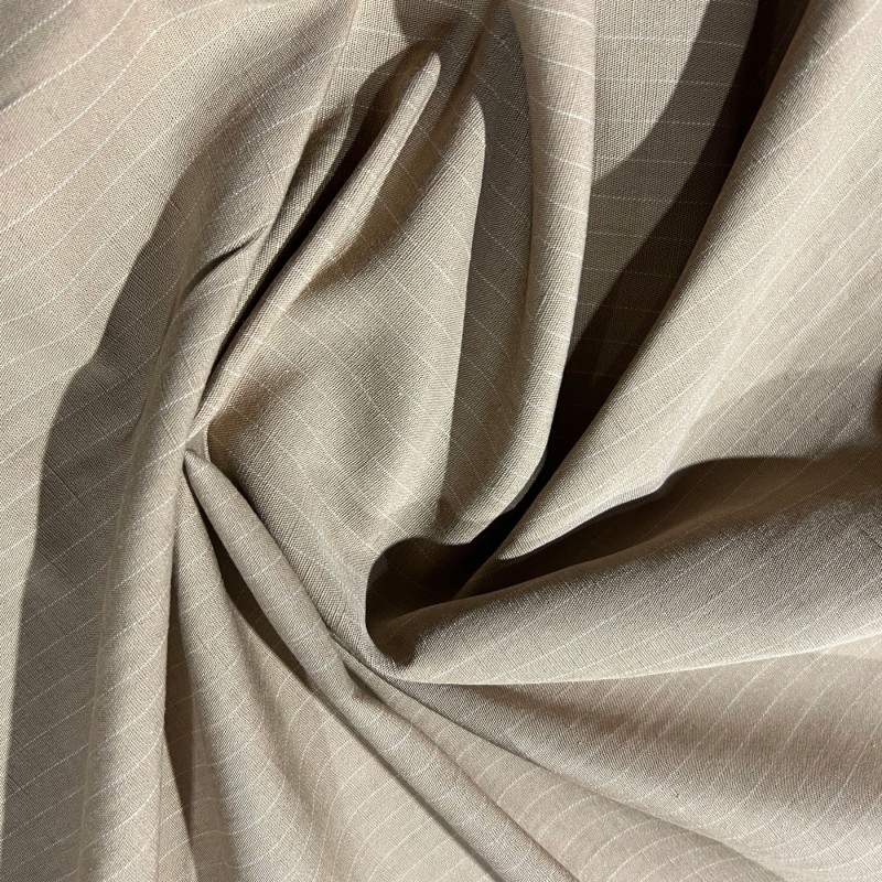 To Clear Camel Pinstripe Lining Fabric 1