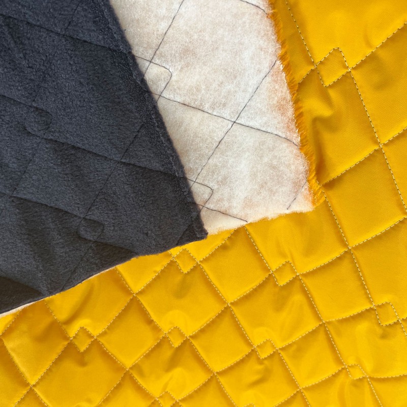 Waterproof Quilted Fleece Mustard 3