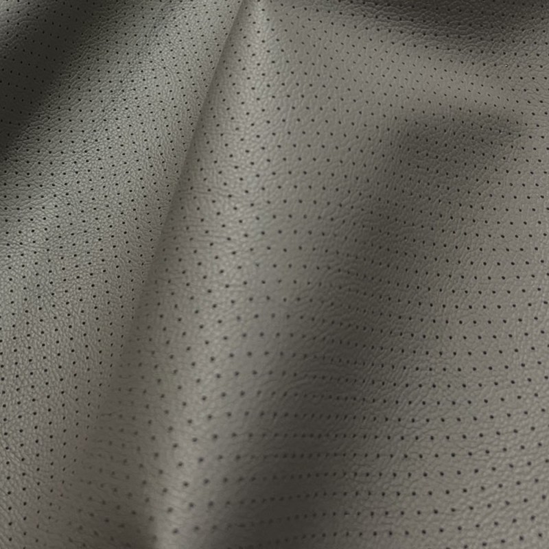 Perforated Leatherette Fabric Grey4