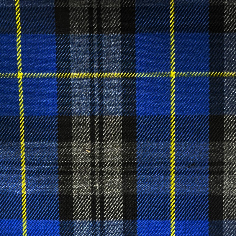 Viscose Tartan Fabric Blue/Grey 1