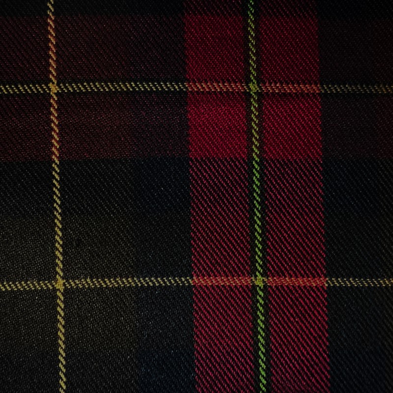 Viscose Tartan Fabric DarkRed1