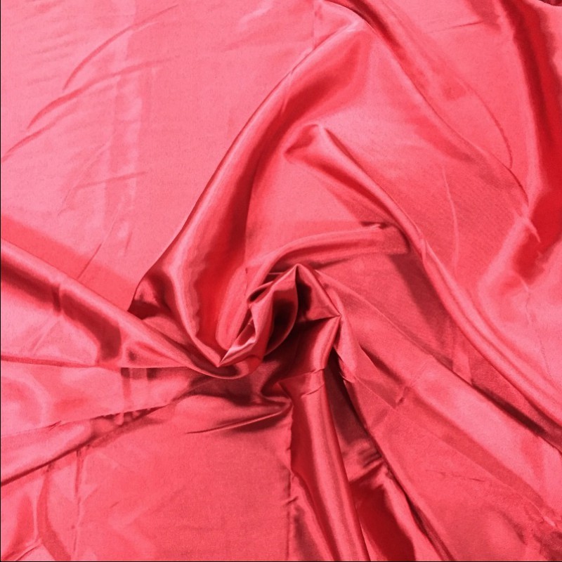 Stretch Satin Fabric Red