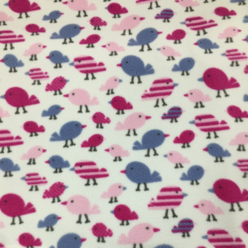 Fleece Fabric Animal Prints Birds