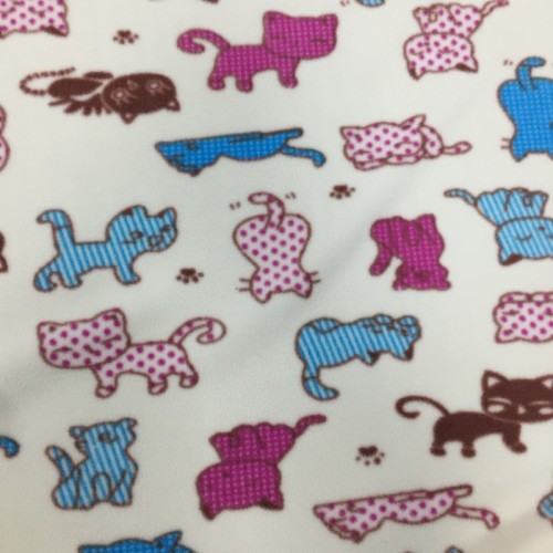 Fleece Fabric Animal Prints Cats