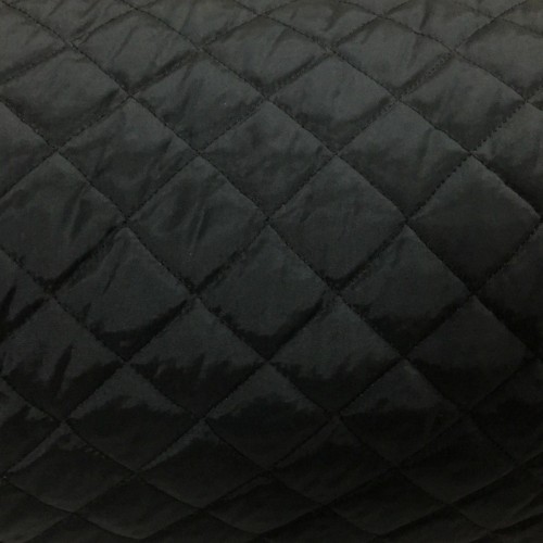 Quilted Fabric Viscose Black