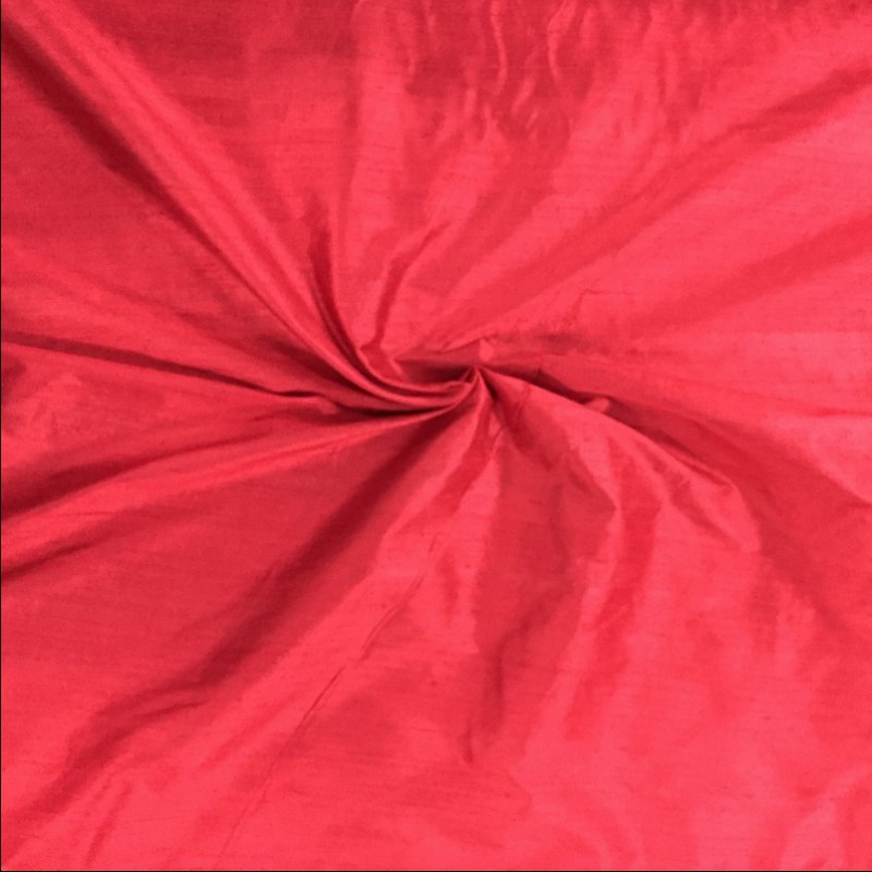 Silk Dupion Fabric Red 12