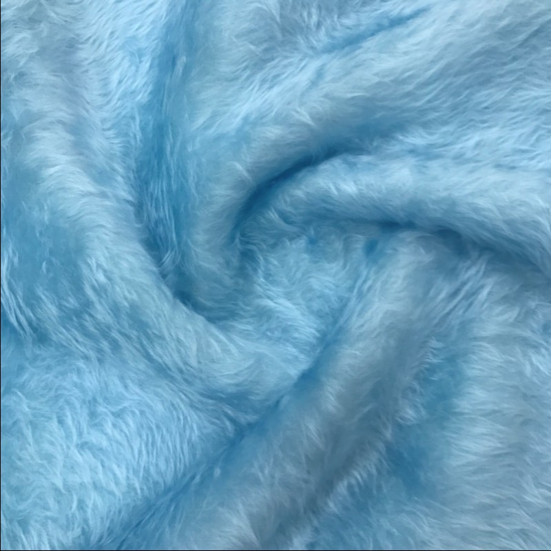 14mm Pile Fur Fabric Baby Blue