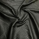 Quilted Fabric Leatherette Black